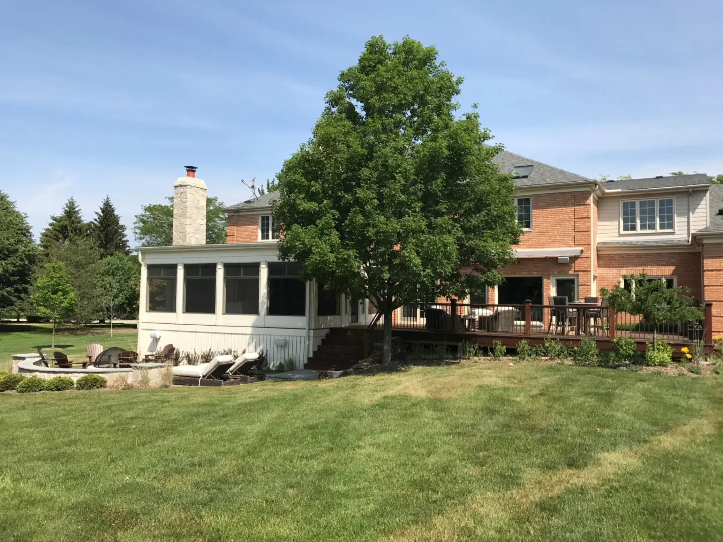 09 firepit patio in front of 3 season room