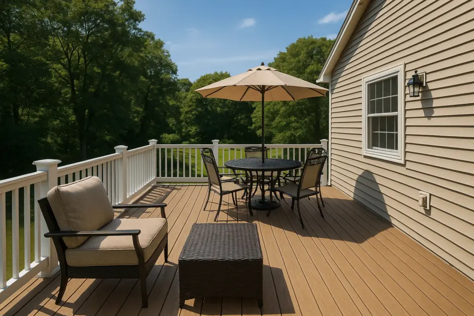 Composite Decking Installation And Foundation Work